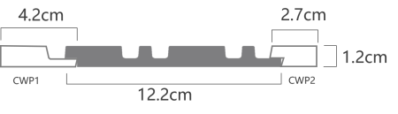 Capat pentru panou decorativ din polimer rigid CWP2 - 2.7x1.2x270 cm [1]