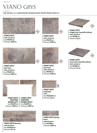 Klinker - CLINKER VIANO GRYS
