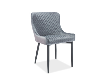 Scaune living - Scaun Colin B Velvet Gri – l51 x A45 x H84 cm