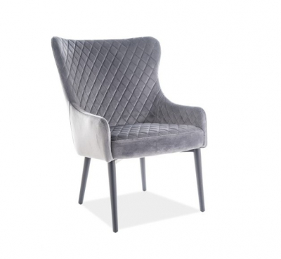 Scaune living - Scaun Colin F Velvet Gri– l51 x A45 x H84 cm