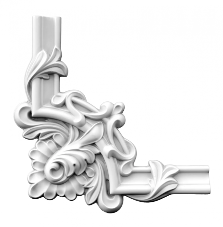 Poliuretan Inalta Densitate - Coltar decorativ din poliuretan CR863A - 22x22x2.3 cm