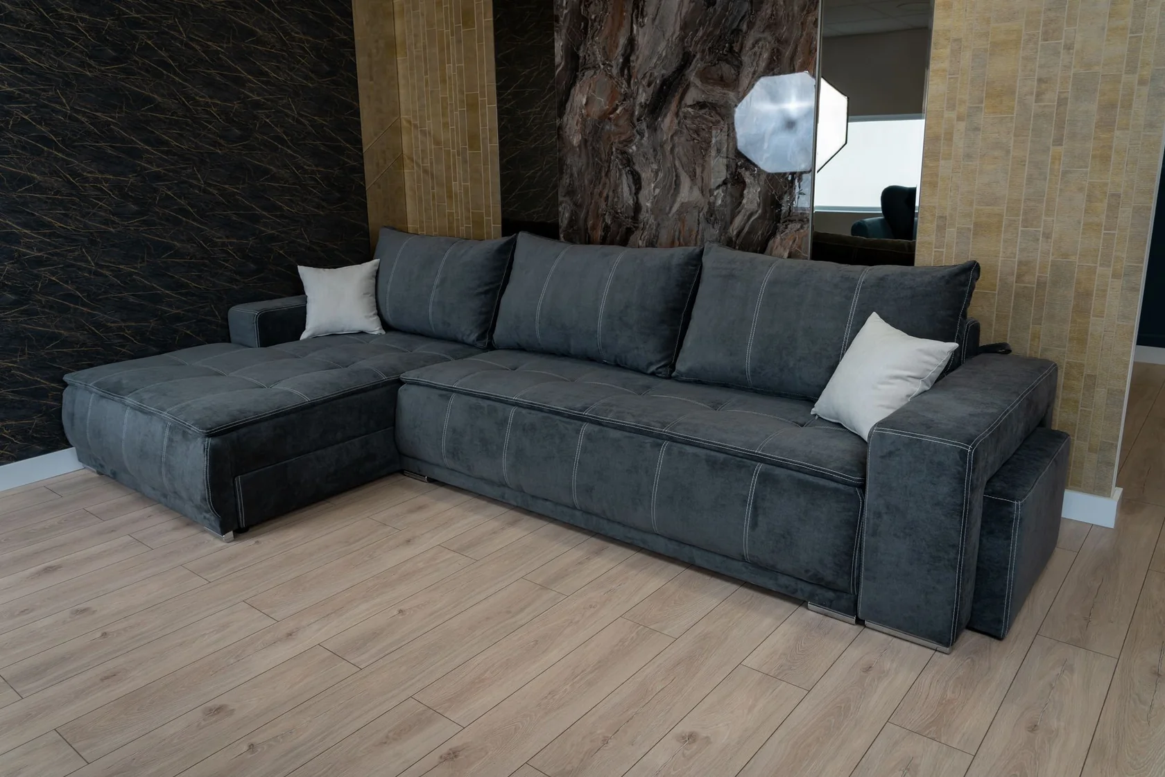Mobilier D Concept - Colțar extensibil Odessa – 360 × 180 cm, extensie 190 × 153 cm