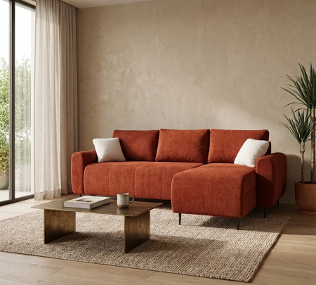 Mobilier D Concept - Colțar extensibil Porto 2 locuri + insulă – 242 × 195 cm
