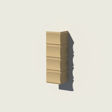 Coltare decorative exterior din polistiren - Colțar exterior NCL112 300/300x40x1000 mm