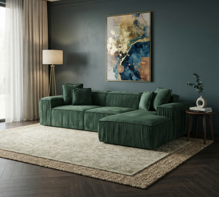 Canapele - Colțar fix CLARA – 3 locuri + insulă, 400x165 cm