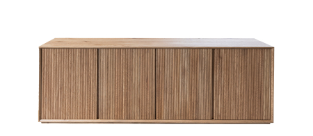 Corpuri de mobilier din lemn - Comodă DAWSON – 220 × 43 × 80 cm, BC Oak / Rustical Oak