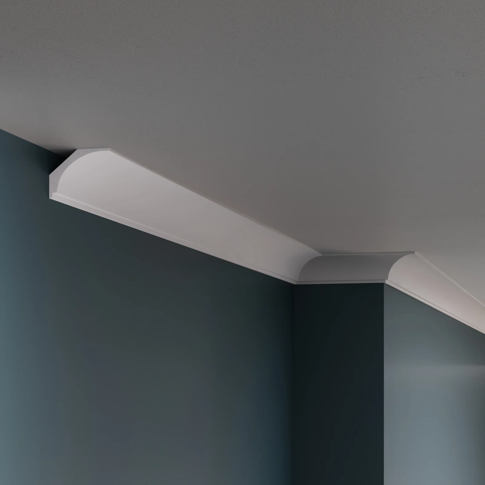 Profile Interior Allegria - Cornisa decorativa din polimer rigid K1 - 4.3x3.8x200 cm