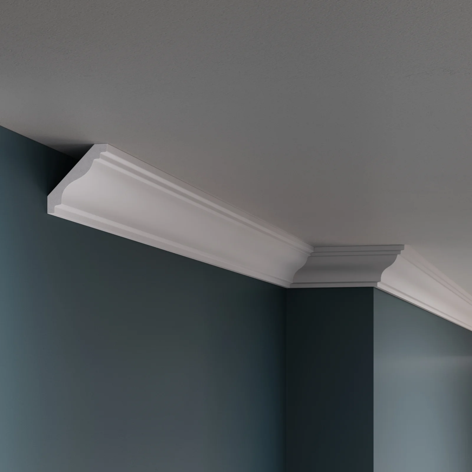 Profile Interior Allegria - Cornisa decorativa din polimer rigid K2 - 4.6x4.6x200 cm