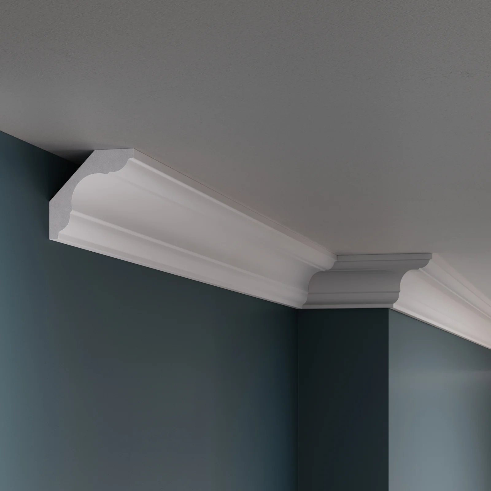 Profile Interior Allegria - Cornisa decorativa din polimer rigid K4 - 6x6x200 cm