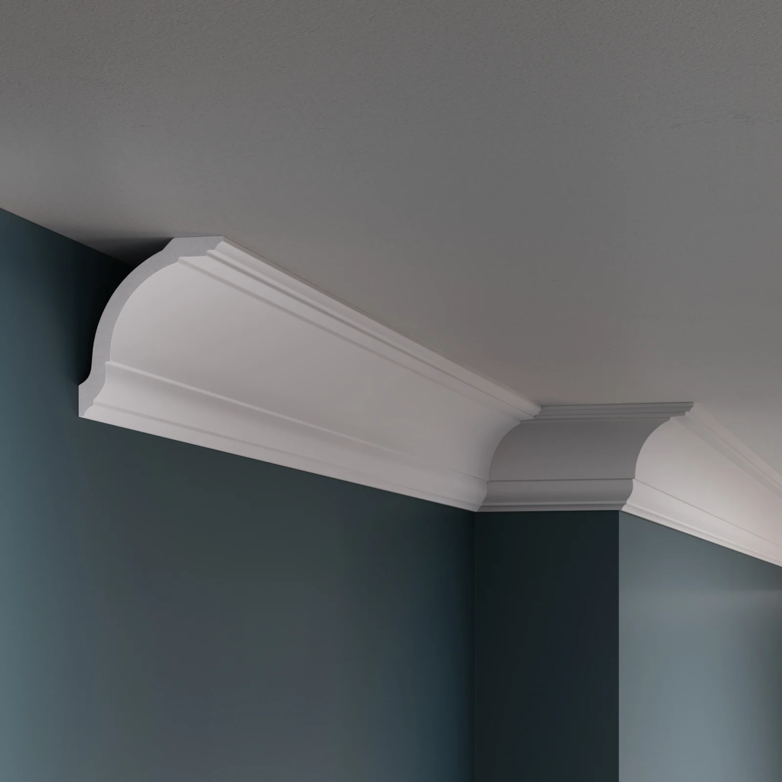 Profile Interior Allegria - Cornisa decorativa din polimer rigid K5 - 6.5x7.6x200 cm