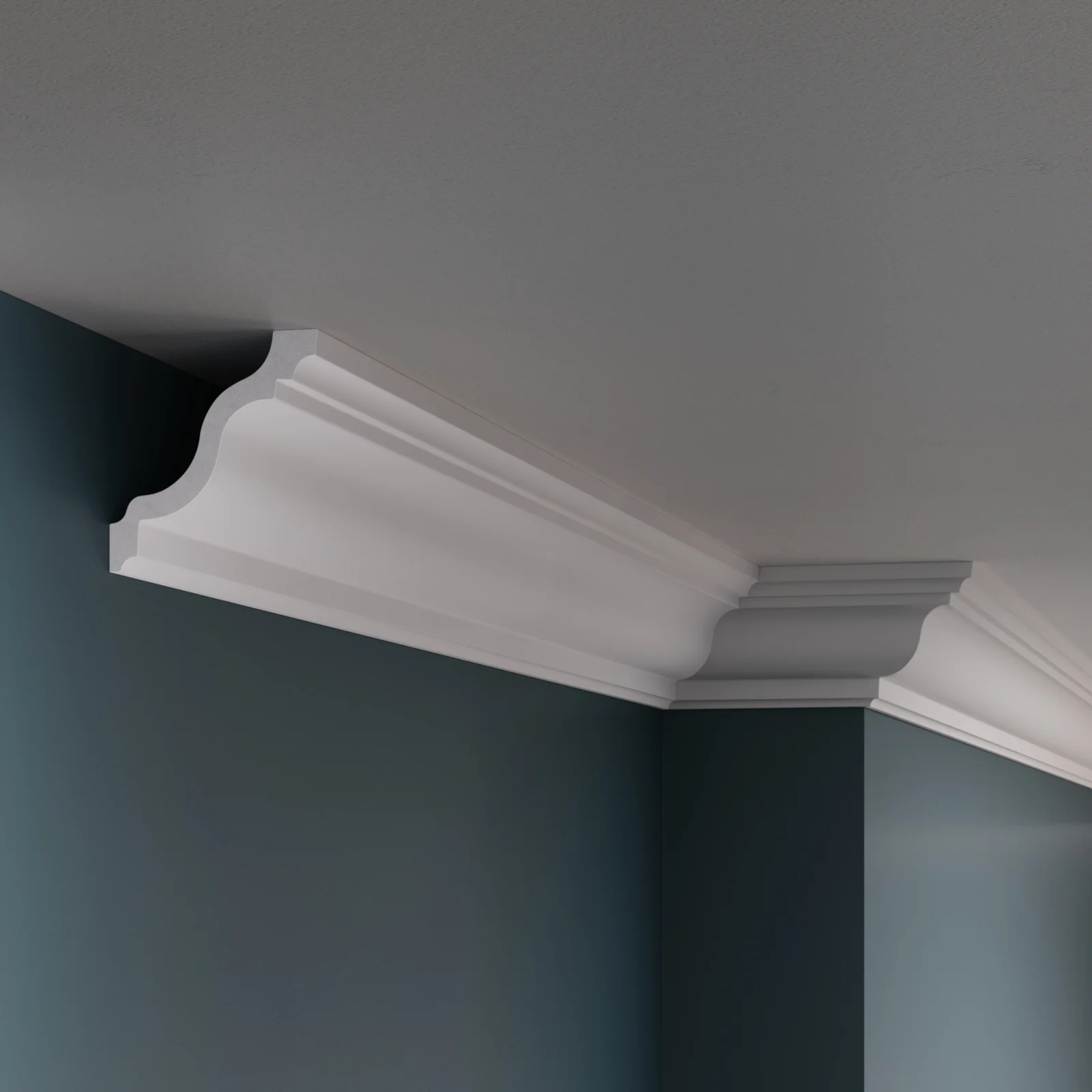 Profile Interior Allegria - Cornisa decorativa din polimer rigid K6 - 6.9x6.9x200 cm