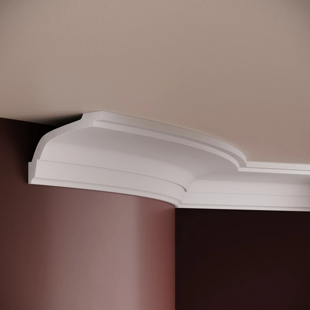 Cornise Tavan - Cornișă decorativă din poliuretan flexibil P836F – 6.5x12x200 cm