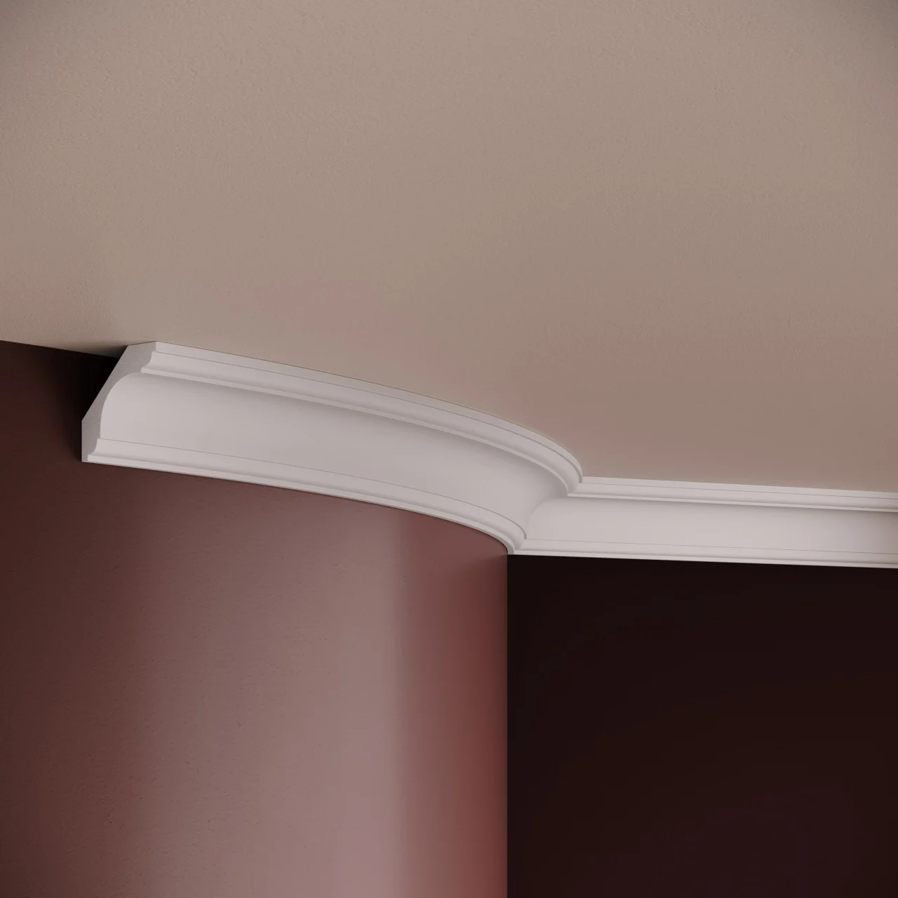 Cornise Tavan - Cornișă decorativă din poliuretan flexibil P902F – 4.6x4.6x200 cm