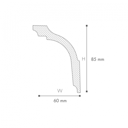 Cornisa decorativa Nomastyl GL 85x60x2000 [1]