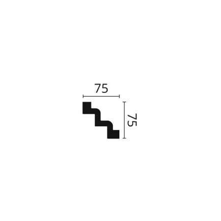 Cornisa decorativa poliuretan Z52 75x75x2000 [1]