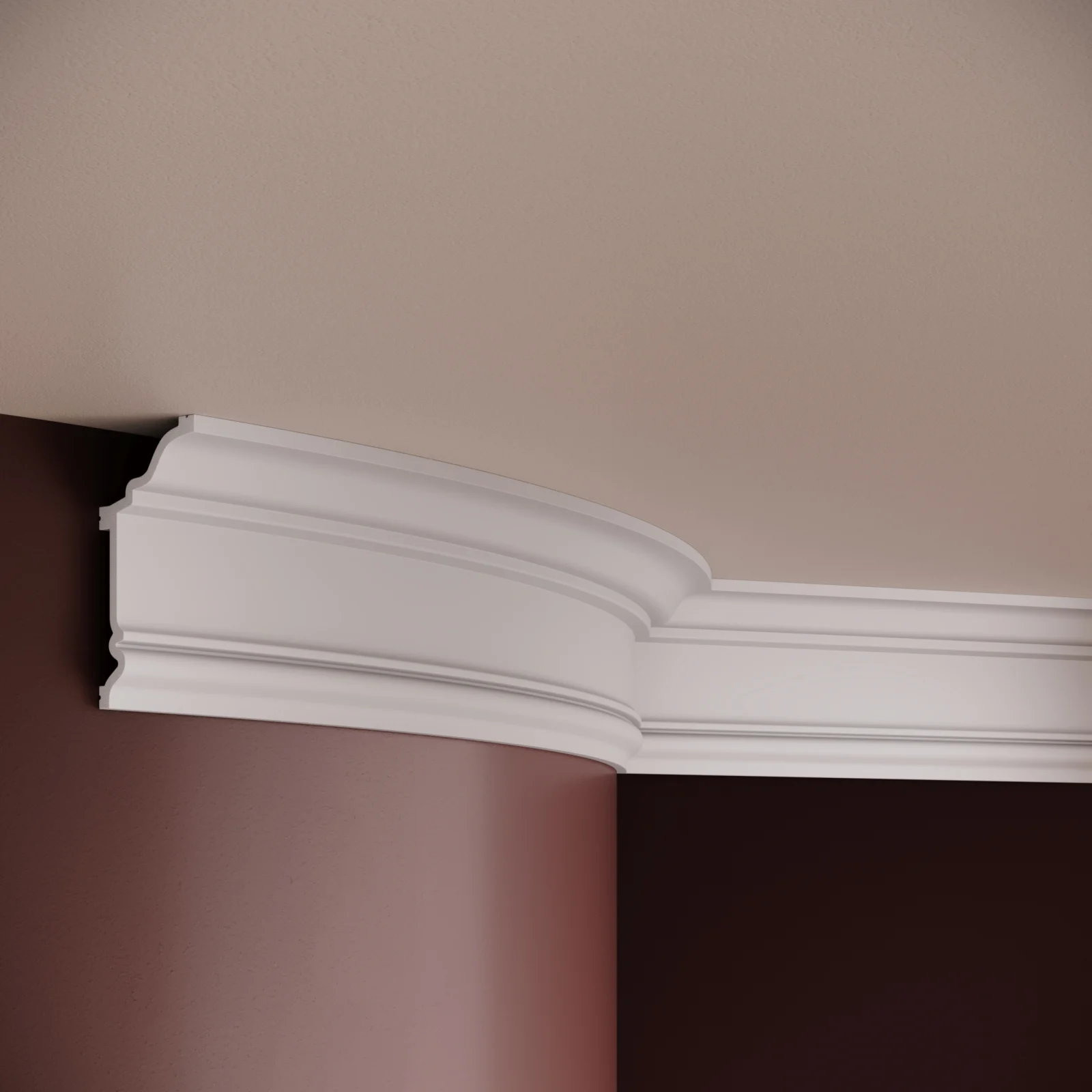 Cornise Tavan - Cornisa din poliuretan flexibil C19F - 9.7x4.8x200 cm