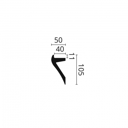 Cornisa tavan IL2 105x50x2000 [1]