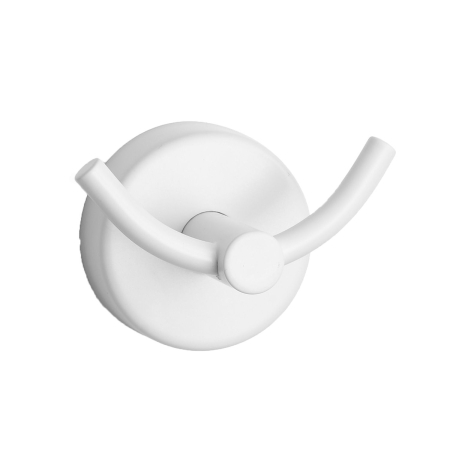 Colectia Moderno - Cuier dublu baie MODERNO 2202 BIANCO OPACO