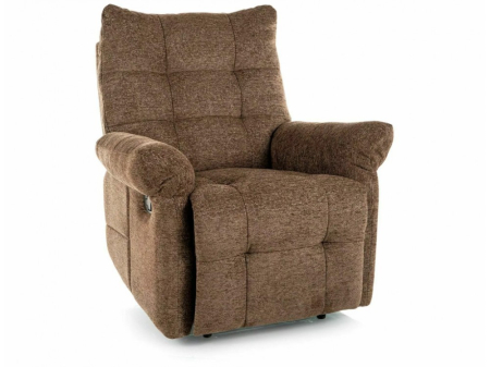 Fotolii Signal - Fotoliu ATOS RAVEN cu recliner manual, material textil cappucino, 88x94-160xH103cm