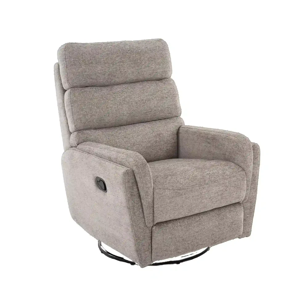 Fotolii Signal - Fotoliu recliner Argos, stofă clasică gri Raven 07, 78x82–162 x H107 cm