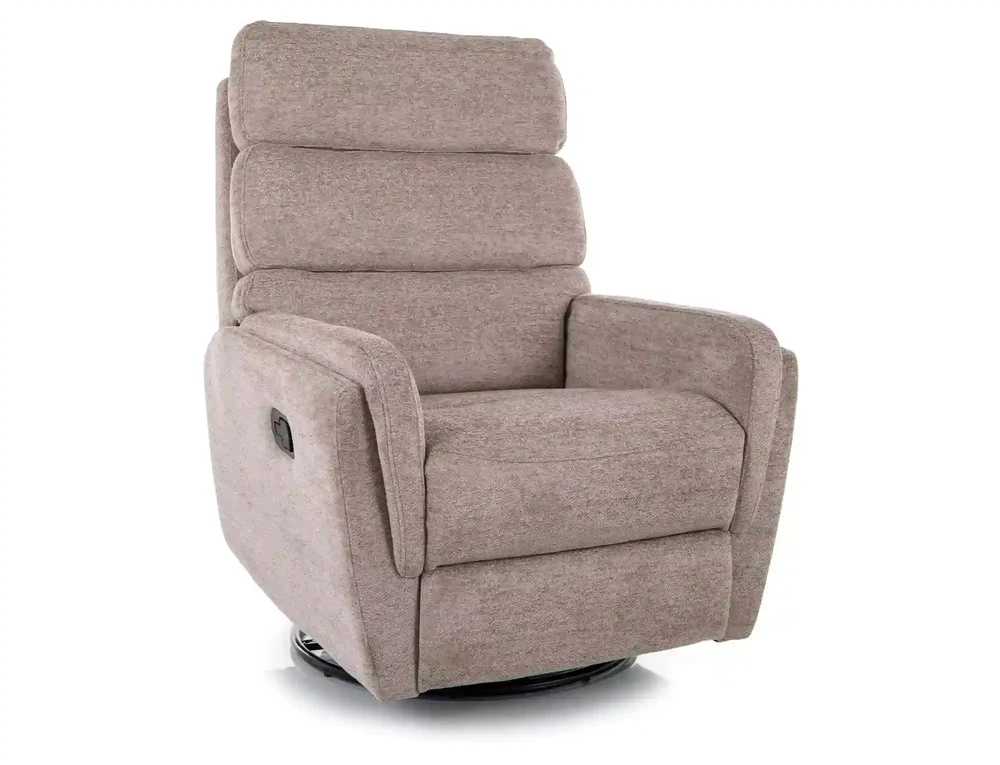Fotolii Signal - Fotoliu recliner Argos, stofă clasică bej inchis, 78x82–162 x H107 cm