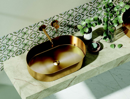 Obiecte Sanitare - Vas Lavoar JUPITER - 550x350x115, ROSE GOLD