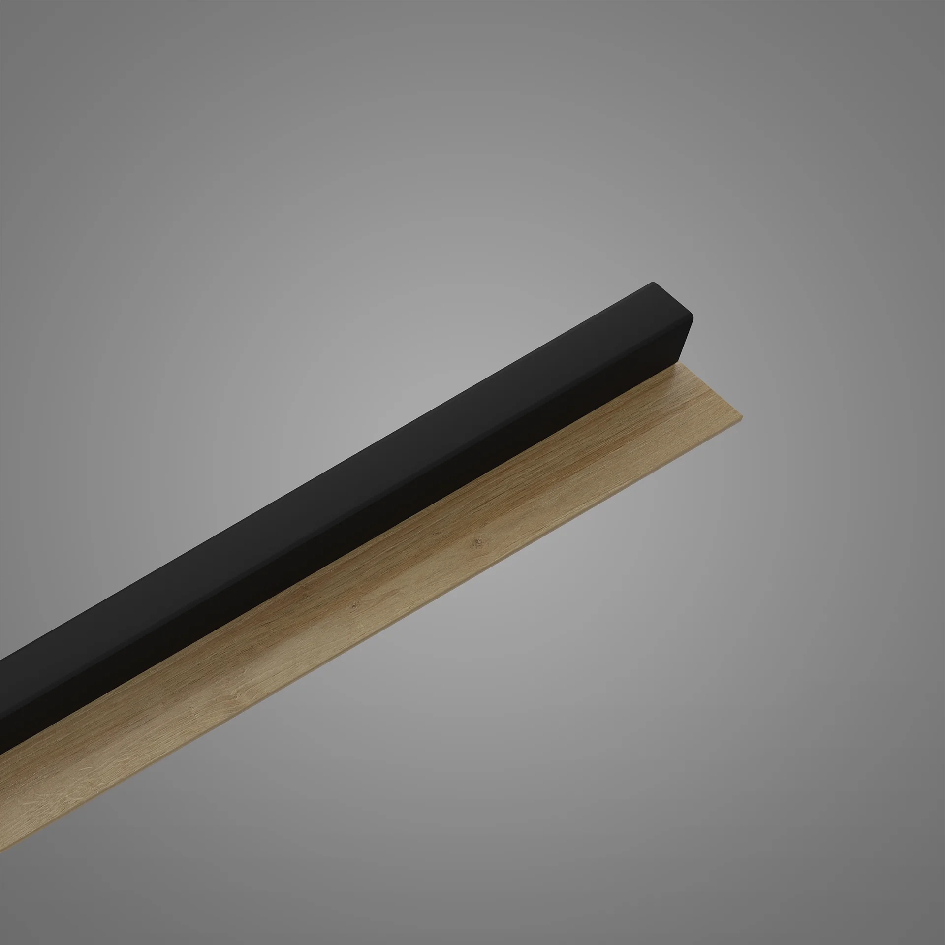 Riflaje decorative MDF - LINEA SLIM BLACK / OAK
