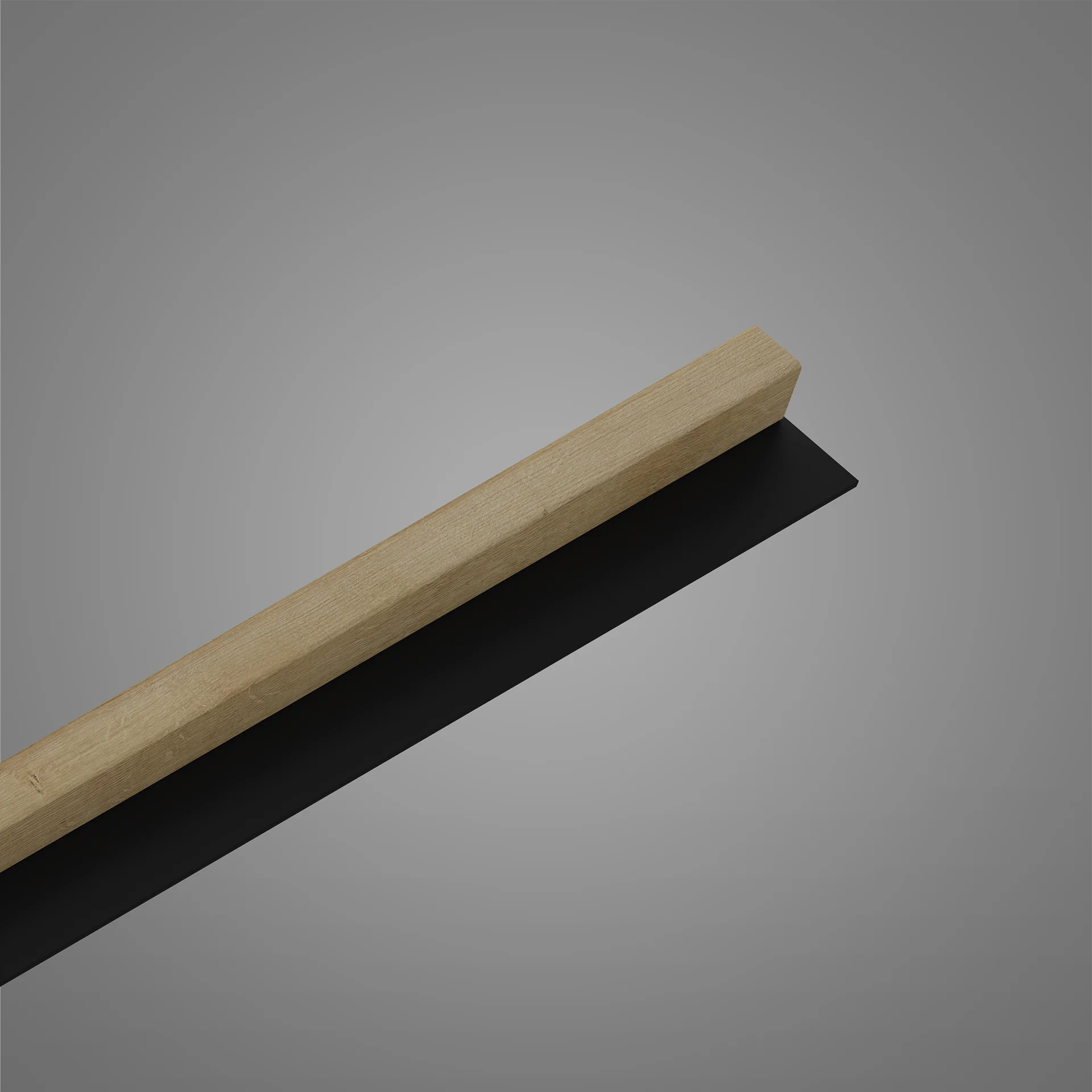 Riflaje decorative MDF - LINEA SLIM OAK / BLACK SINGLE