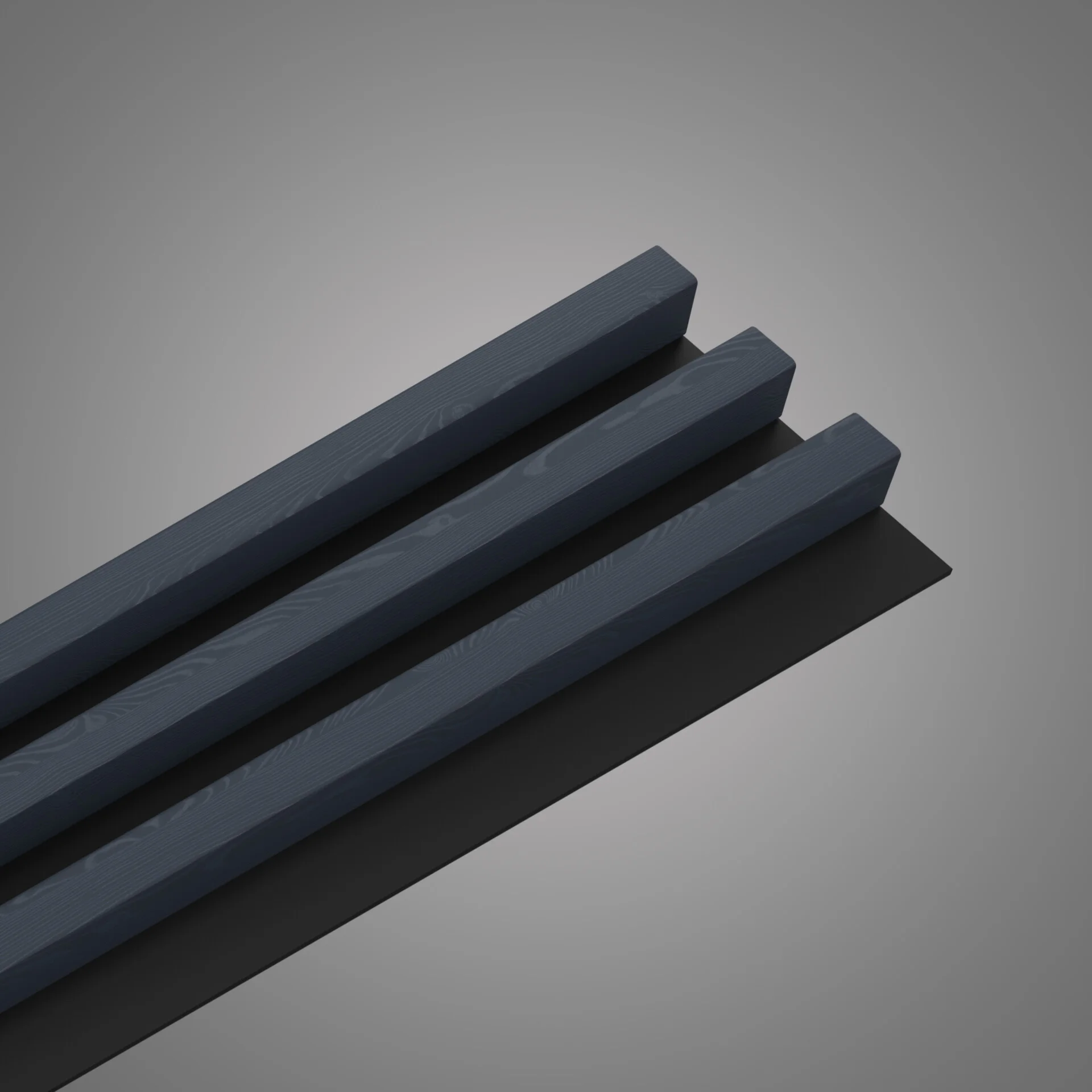 Riflaje decorative MDF - LINEA SLIM WOODBLUE / BLACK