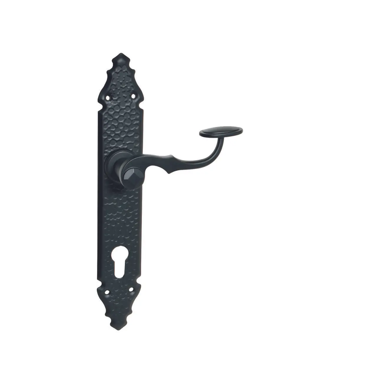 Manere RUSTICE - Mâner GENOVA cu șild nuanță Fier forjat - negru