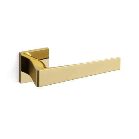 Manere PREMIUM - Mâner SEVEN cu rozetă pătrată - Alama Lacuita