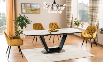 Mese si Scaune - Masa Armani Ceramic Negru - Extensibila - L 160/200 x I 100 x H 76 cm
