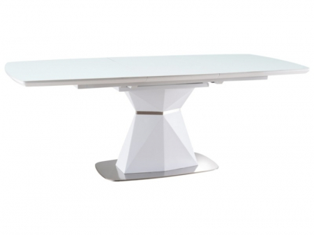 NOUTATI - Masa Cortez Alba - Extensibila – l90 x h76 x L160-210 cm
