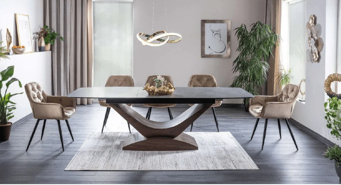 Mese - Masa extensibila Dolce Ceramic gri L180-240 cm