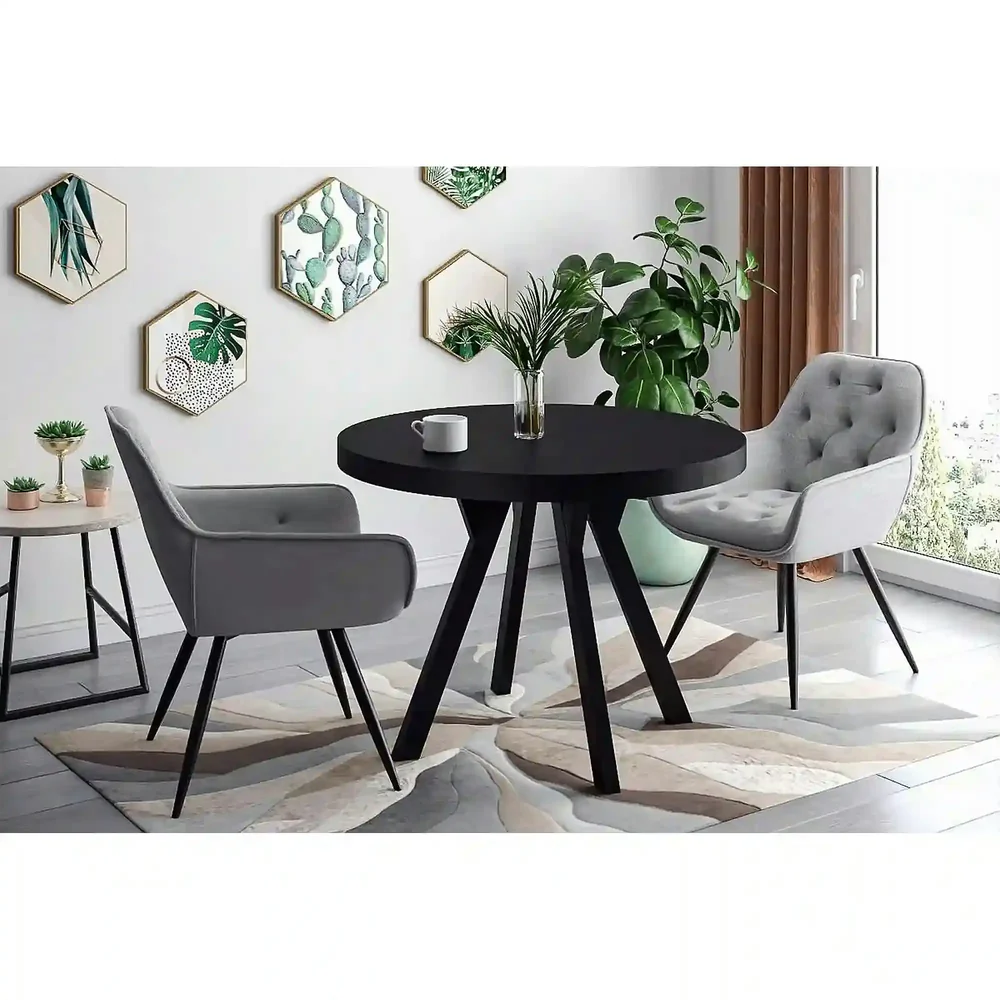Mese - Masa extensibila DOMINGO, negru, 100/250x100x76 cm