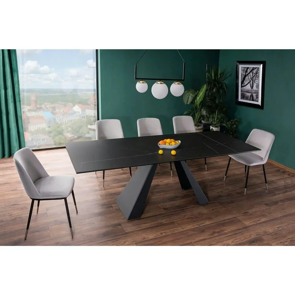 Mese - Masa extensibila Salvadore Ceramic Sahara Noir 160/240x90x76 cm