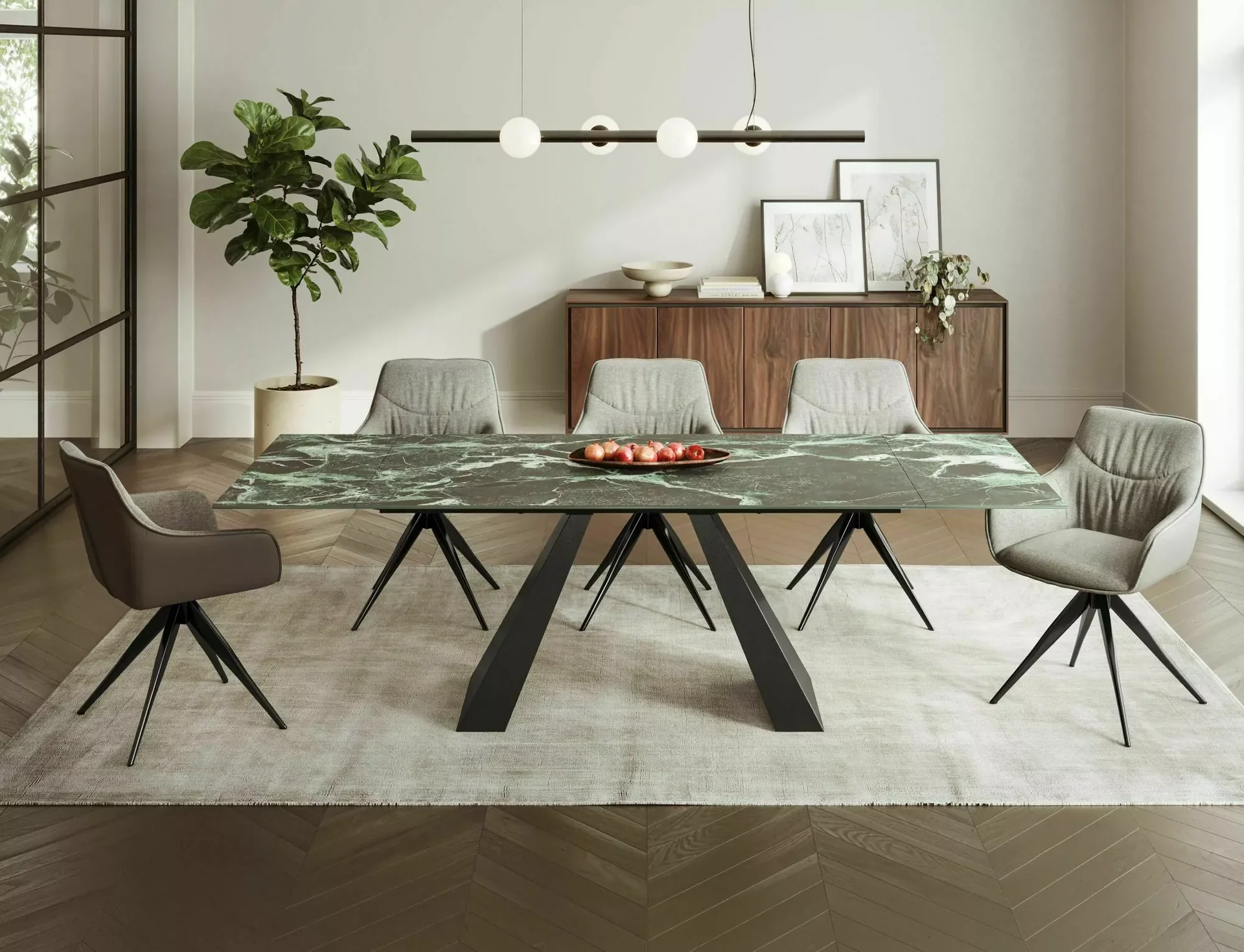 Mese - Masa extensibila Salvadore Ceramic Verde Alpi