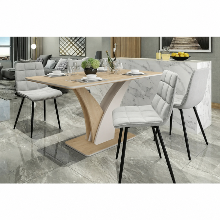 Mese dreptunghiulare - Masa extensibila VENTO, stejar/casmir, PAL laminat, 120/160x68x76 cm