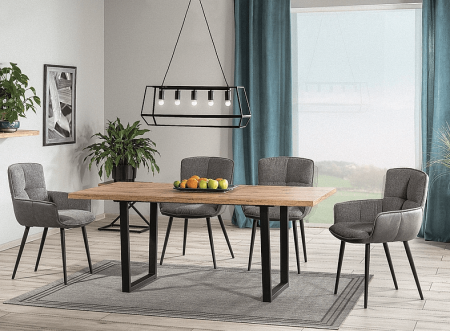 NOUTATI - Masa extensibila Vito stejar – L138/180 x l85 x h76 cm