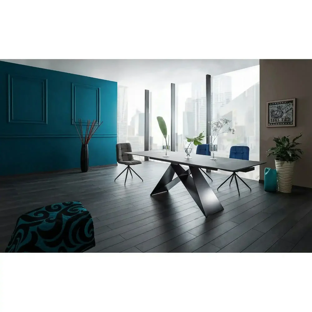 Mese dreptunghiulare - Masa extensibila Westin I negru/negru mat L160-240 cm x l 90 cm x h 76 cm