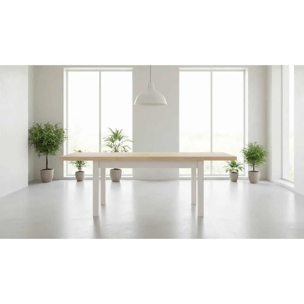 Mese dreptunghiulare - Masa PRESTO, stejar/casmir, 140/218x80x78 cm, PAL laminat