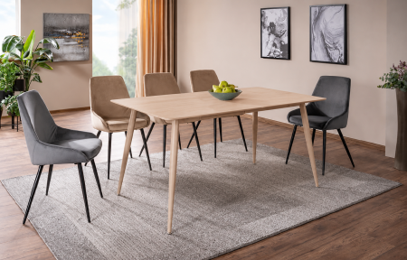 Mese si Scaune 2 - Masa Rion bej mat/cașmir L130 x l70 cm x h76 cm