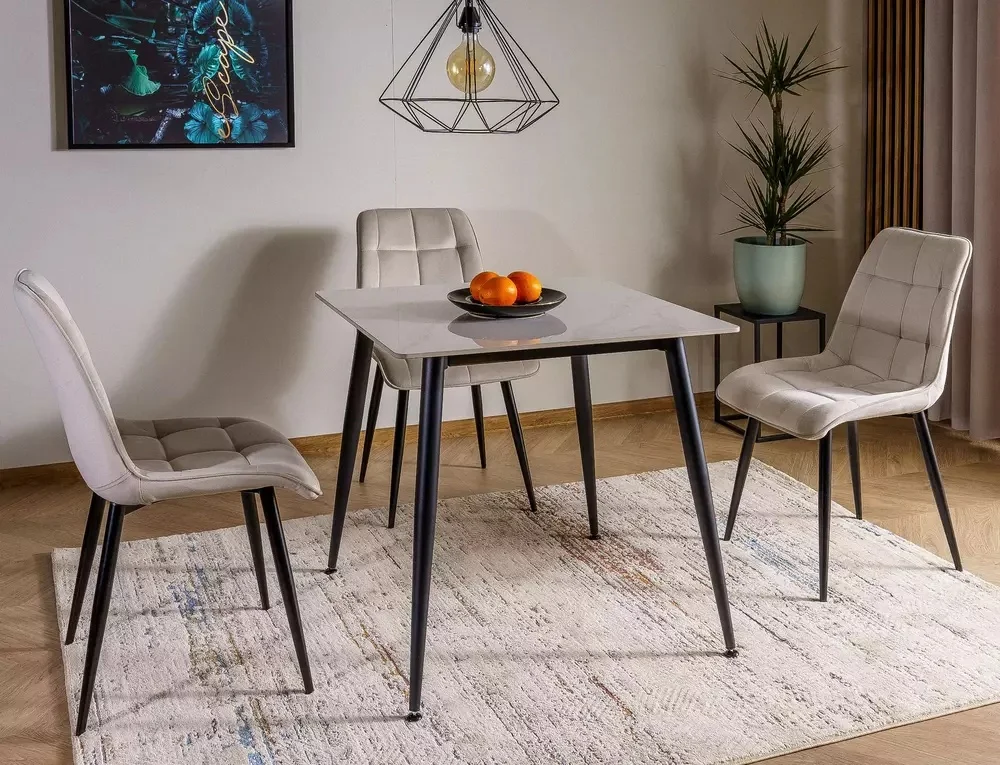 Mese si Scaune 2 - Masa Rion bej mat/cașmir L80xl80 cm