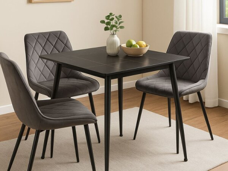 Mese si Scaune 2 - Masa Rion neagra L80xl80 cm