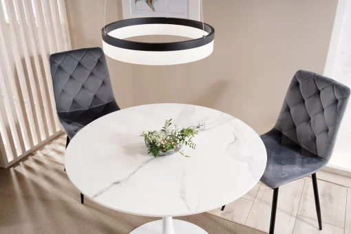 Mese - Masa rotunda Espero alb/alb ø90/h75 cm
