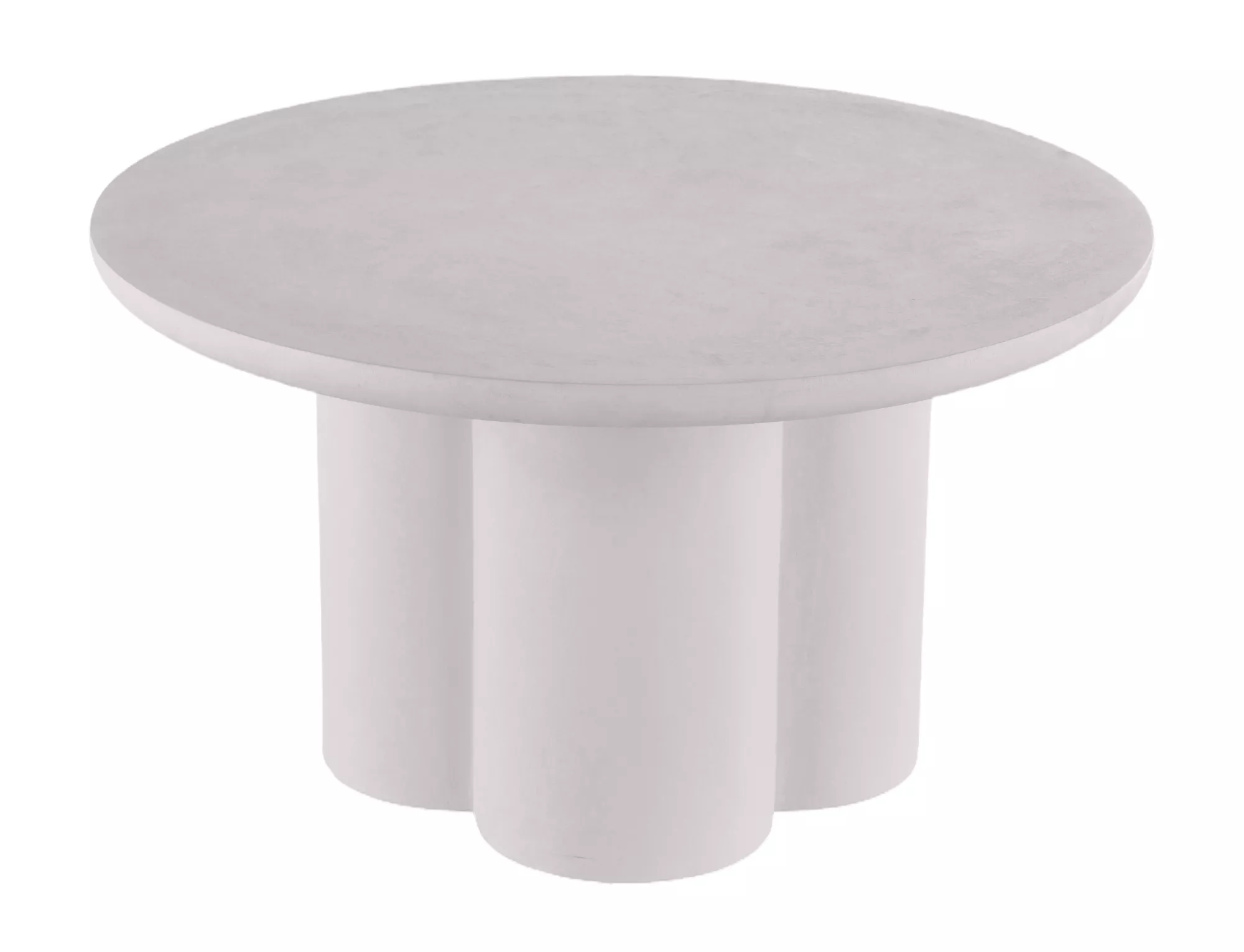 MOBILA - Masa rotunda Rosalia cu microciment, gri deschis, ø80/h45 cm