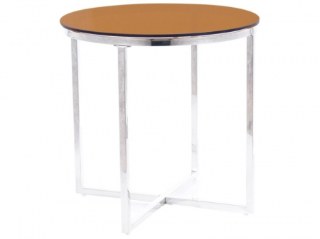 Mese - Masuta cafea Crystal B Chihlimbar/Silver – H55