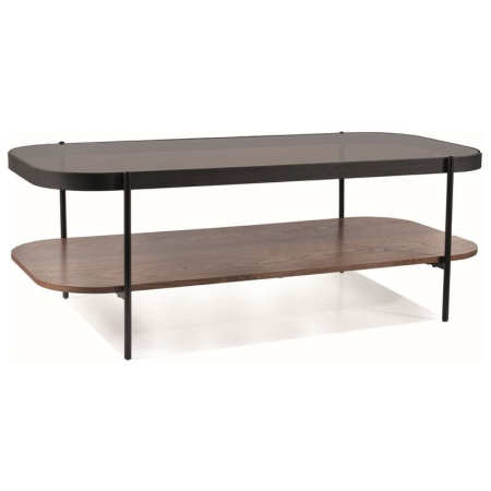 Mese - Masuta cafea PRIMA A, 120x58x43 cm, nuc/negru