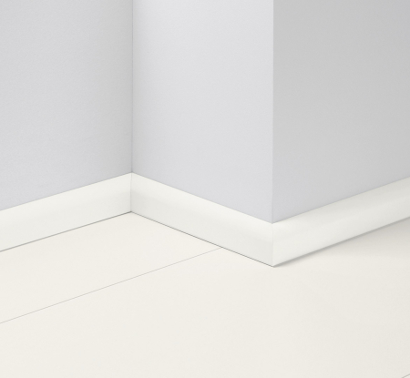 Plinta cu folie decor - Alb simplu lucios D003