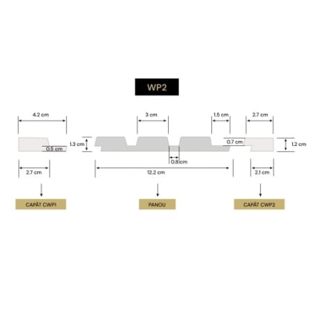 Panou decorativ 3D, model Riflaj WP2 NEW - 12.2x1.2x270 cm [1]